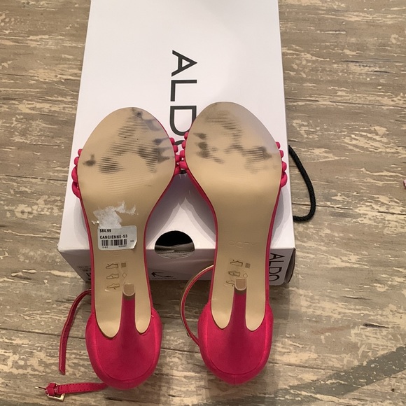 Pink and gold strappy heeled sandal’s. Aldo. Size 8.5 never worn - Picture 3 of 5